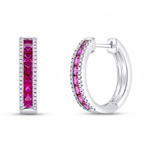 Uneek Ruby Diamond Earrings - LVEMI1428R
