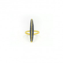 Freida Rothman Baroque Blues Pave Marquise Cocktail Ring - BBYKBLR06-9