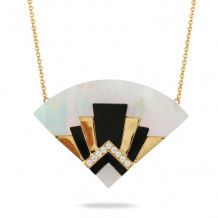Doves Gatsby 18k Yellow Gold Gemstone Necklace - N9714BOMP