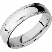 Lashbrook Cobalt Chrome 6mm Men's Wedding Band - CC6DMIL+POLISH