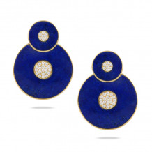 Doves Royal Lapis 18k Yellow Gold Gemstone Earrings - E9859LP