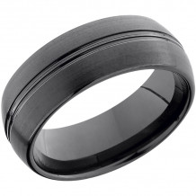 Lashbrook Black Tungsten 8mm Men's Wedding Band - C08HR016_SATIN