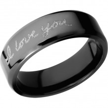 Lashbrook Black Zirconium 7mm Men's Wedding Band - Z7B_WLCVHANDWRITING+POLISH