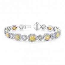 Uneek Mixed-Shape Fancy Yellow Diamond Bracelet - LBR098