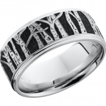 Lashbrook Cobalt Chrome 9mm Men's Wedding Band - CC9FGE_LCVASPEN+SATIN_POLISH