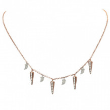 Meira T Rose Gold Tusk and Spike Necklace