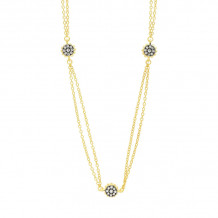 Freida Rothman Gilded Cable 60" Stone & Pave Station Necklace - GCYKZN06-60