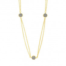 Freida Rothman Gilded Cable 60" Stone & Pave Station Necklace - GCYKZN06-60