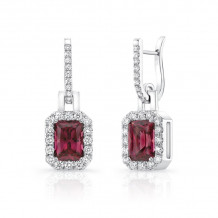 Uneek Rhodolite Diamond Earrings - LVE325RHO