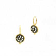 Freida Rothman Rose D'Or Round Radiance Earrings - RDYKGE04