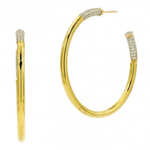 Freida Rothman Freida Rothman Miss Modern Sleek Hoop Earrings - RNPYZE25-14K