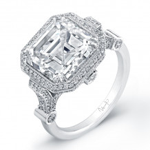 Uneek Estate-Inspired 5-Carat Asscher Diamond Engagement Ring - LVS518