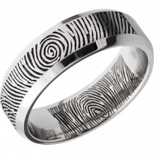 Lashbrook Cobalt Chrome Men's Wedding Band - CC7B_LCVFINGERPRINT+SATIN_POLISH