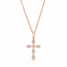 Uneek Cross Diamond Pendant - LVNWC828R