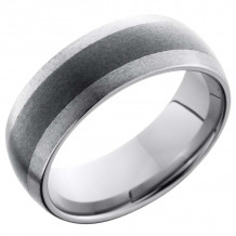 Lashbrook Black Tungsten Men's Wedding Band - TCR8349_STONE