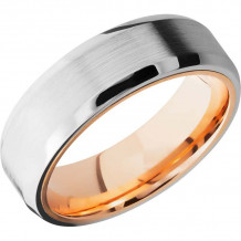 Lashbrook Rose & White Cobalt Chrome 7mm Men's Wedding Band - 14KRSLEEVECC7B+SATIN_POLISH