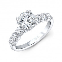 Uneek Round Diamond Engagement Ring - R2000U