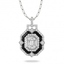 Doves Mondrian 18k White Gold Gemstone Pendant - P9298BO