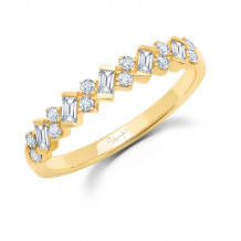 Uneek Sweetzer Baguette and Round Diamond Stacking Ring - LVBNA5778Y