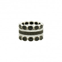 Freida Rothman Industrial Finish 5-Stack Ring - IFPKZBKR47-8