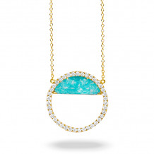 Doves Amazon Breeze 18k Yellow Gold Gemstone Necklace - N8704AZ