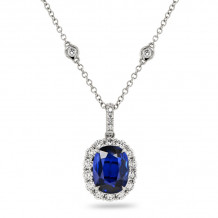 Uneek Oval Blue Sapphire Pendant - LVPRI8318S