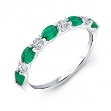 Uneek Emerald and Diamond Fashion Ring - LVBLG092E