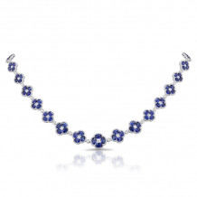 Uneek Blue Sapphire Diamond Necklace - LVNLG3071S