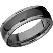 Lashbrook Black Tungsten 7mm Men's Wedding Band - CT07HR147+POLISH