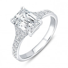 Uneek Signature Emerald Cut Diamond Engagement - R063EMU
