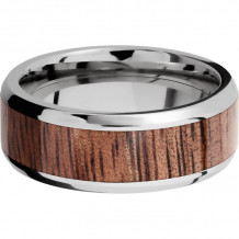 Lashbrook Titanium Hardwood 8mm Men's Wedding Band - HW8B15(NS)_KOA+POLISH