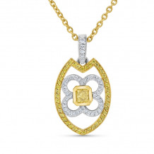 Uneek Natureal Fancy Yellow Diamond Pendant - LVN328