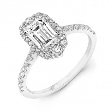 Uneek Emerald Cut Diamond Engagement Ring - SWS232DS-7X5EM