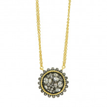 Freida Rothman Gilded Cable Pebble Stone Disc Necklace - GCYKZN02-16E