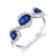 Uneek Blue Sapphire Diamond Fashion Ring - LVBLG445S