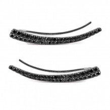 Meira T Black Gold Diamond Earcuffs Earrings