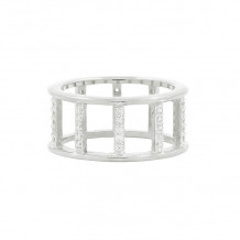 Freida Rothman Platinum Rhodium Plated Sterling Silver Ring