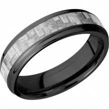 Lashbrook Black Zirconium 6mm Men's Wedding Band - ZC6FGE13_SILVERCF+POLISH