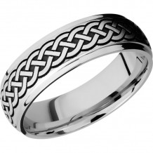 Lashbrook Titanium 7mm Men's Wedding Band - 7DGE_LCVCELTIC9+ANGLE+SATIN_POLISH