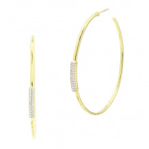 Freida Rothman 14k Yellow Gold Plated Sterling Silver Hoops