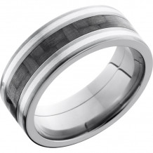 Lashbrook Titanium 8mm Men's Wedding Band - C8F1321_CFSS+SATIN