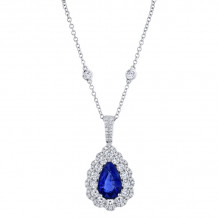 Uneek Pear Blue Sapphire Pendant - LVPRI7891S