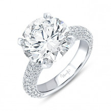 Uneek Signature Round Diamond Engagement Ring - R049RDU