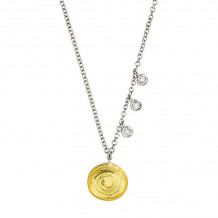 Meira T 14k Yellow Gold Swirl Disc Necklace