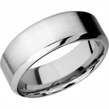 Lashbrook Cobalt Chrome 8mm Men's Wedding Band - CC8HB+SATIN_POLISH