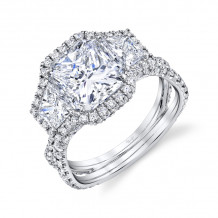 Uneek Radiant Diamond Engagement Ring - LVS1065