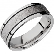 Lashbrook Cobalt Chrome Meteorite 7.5mm Men's Wedding Band - CC7.5F14_METEORITE_MGA+POLISH