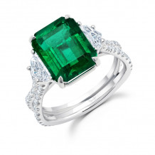 Uneek Emerald Diamond Engagement Ring - LVS1016GEM