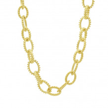 Freida Rothman Textured Heavy Link Toggle Necklace - YZ0765B-18