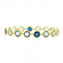 Freida Rothman Imperial Blue Station Hinge Bangle - RSYZMB06-H